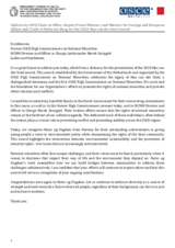 Address by Ian Borg, OSCE Chair-in-Office, Deputy Prime Minister and Minister for Foreign Affairs of Malta