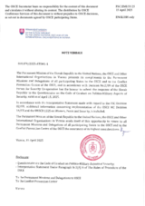 Response by the Delegation of Slovakia to the Questionnaire on the Code of Conduct on Politico-Military Aspects of Security