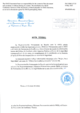 Response by the Delegation of Spain to the Questionnaire on the Code of Conduct on Politico-Military Aspects of Security