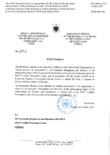 Response by the Delegation of Albania to the Questionnaire on the Code of Conduct on Politico-Military Aspects of Security