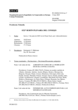 Diario de la 1523ª Sesión plenaria del Consejo Permanente