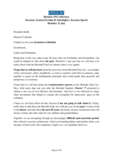 OSCE Secretary General Feridun H. Sinirlioğlu’s Keynote Speech: Helsinki +50 Conference, Helsinki, 31 July 2025