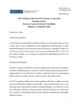 Opening remarks by the OSCE Secretary General, Feridun H. Sinirlioğlu