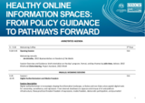 Annotated Agenda, "Healthy Online Information Spaces: From Policy Guidance to Pathways Forward" Conference, 22 October 2025