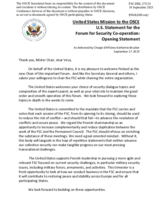 Opening statement by the Delegation of United States of America