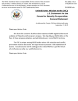 Statement by the Delegation of the United States of America on Russia’s war of aggression against Ukraine