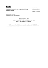 Permanent Council Decision No. 520