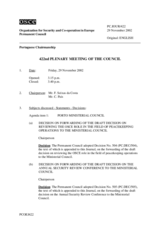 Journal of the 422nd Plenary Meeting of the Permanent Council