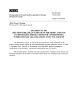 Permanent Council Decision No. 488