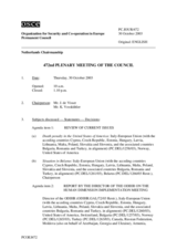 Journal of the 472nd Plenary Meeting of the Permanent Council