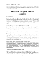 Interview with the Spokesperson of the OSCE Mission to Croatia, Glas Siska