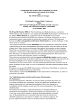 Tbilisi declaration on challenges for the Media in the South Caucasus