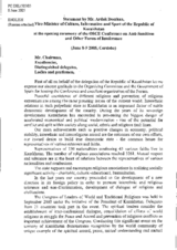 Statement by Ardak Doszhan, Vice-Minister of Culture, Information and Sport of the Republic of Kazakhstan