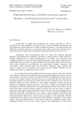 Statement by Mehmet Aydin, Minister of State of Turkey