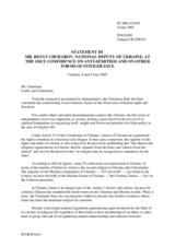 Statement by Refat Chubarov, Delegation of Ukraine