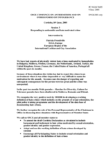 Intervention by Patricia Prendiville, ILGA-Europe, European Region of the International Lesbian and Gay Association