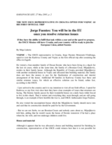 Article about the first field visit of the new Head of the OSCE Mission to Croatia, Karlovacki list