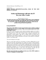 Interview with the Head of the OSCE Mission to Croatia, Slobodna Dalmacija