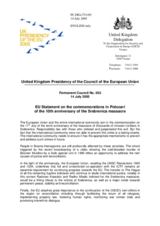 Statement by the Delegation of the United Kingdom/EU on the commemorations in Potocari of the 10th anniversary of the Srebrenica massacre