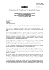 Opening statement by the OSCE Secretary General