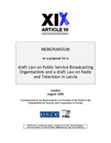 Legal Review on draft Latvian Broadcasting and PSB laws Legal Review on draft Latvian Broadcasting and PSB laws