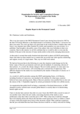 Report to the Permanent Council