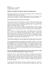 Interview with the Head of the OSCE Mission to Croatia