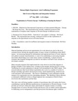 Exploitation in Western Europe: Trafficking or fanning the flames?