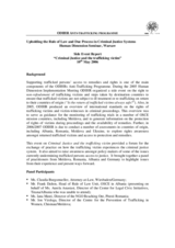 Criminal Justice and the Trafficking Victim