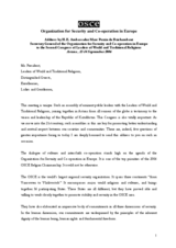 Address by the OSCE Secretary General to the Second Congress of Leaders of World and Traditional Religions