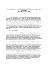 Contribution a l'ouverture du colloque : l'OSCE, trente ans apres l'acte d'Helsinki