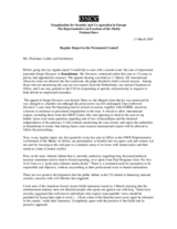 Report to the Permanent Council