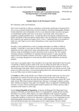 Report to the Permanent Council