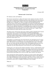 Intervention on current issues