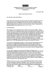 Report to the Permanent Council