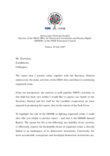 Speech by ODIHR Director, Ambassador Christian Strohal
