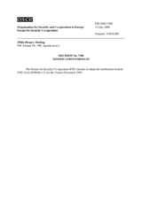 Forum for Security Co-operation Decision No. 7/00 - Notification formats for the Vienna Document 1999