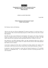 Statement on Armenia under current issues