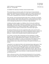 Statement by Michael Posner, "Human Rights First"