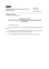Permanent Council Decision No. 840
