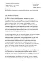 Statement by Claudia Roth, Commissioner of the Federal Government of Germany for Human Rights Policy and Humanitarian Aid (de)