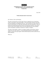 Intervention on current issues