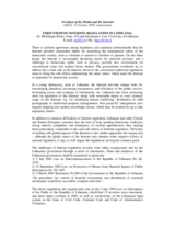 First Steps of Internet Regulation in Lithuania