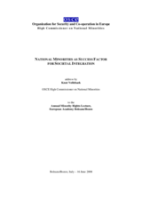 National minorities as success factor for societal integration