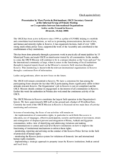 Presentation by the OSCE Secretary General Marc Perrin de Brichambaut