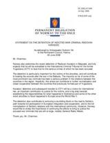 Statement by the Delegation of Norway on the arrest of Radovan Karadzic
