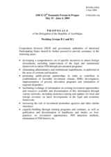 Proposals of the Delegation of the Republic of Azerbaijan, Working Group B1 and B2