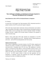 Swiss Statement as Chair of EFTA at the Special Session on Integration