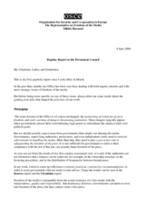 Report to the Permanent Council