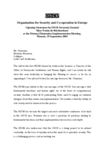 Opening statement by OSCE Secretary General, Marc Perrin de Brichambaut